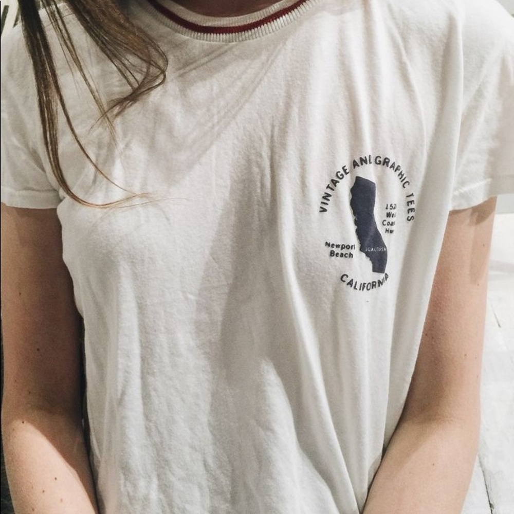 John Galt Vintage Light Gray California Tee